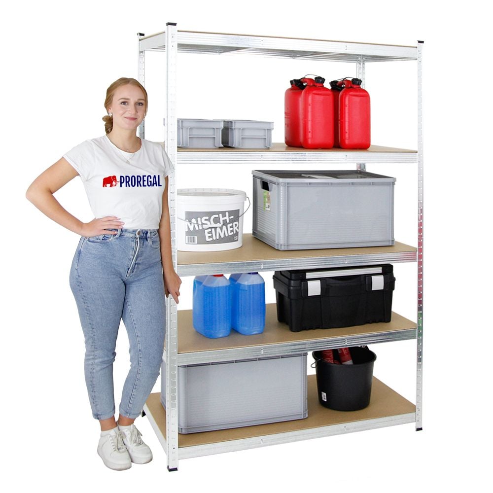 PROREGAL Heavy-Duty stellingkast Ragnar HxBxD 180 x 120 x 60 cm Draagvermogen stelling 175 kg Gegalvaniseerd