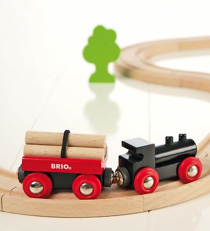 BRIO CLASSIC Togbane S?t m. Skov - R?d/Sort 33042