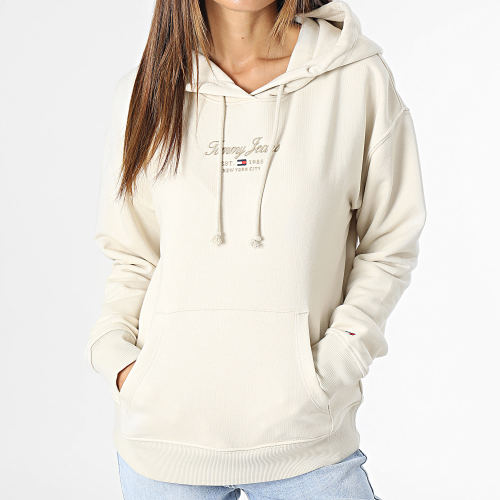 Sweat Capuche Femme Bxy Essential Logo 6406 Beige