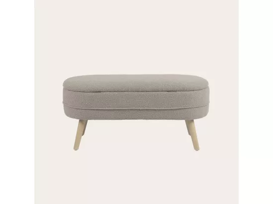 Banc tapissé Beige 102x49