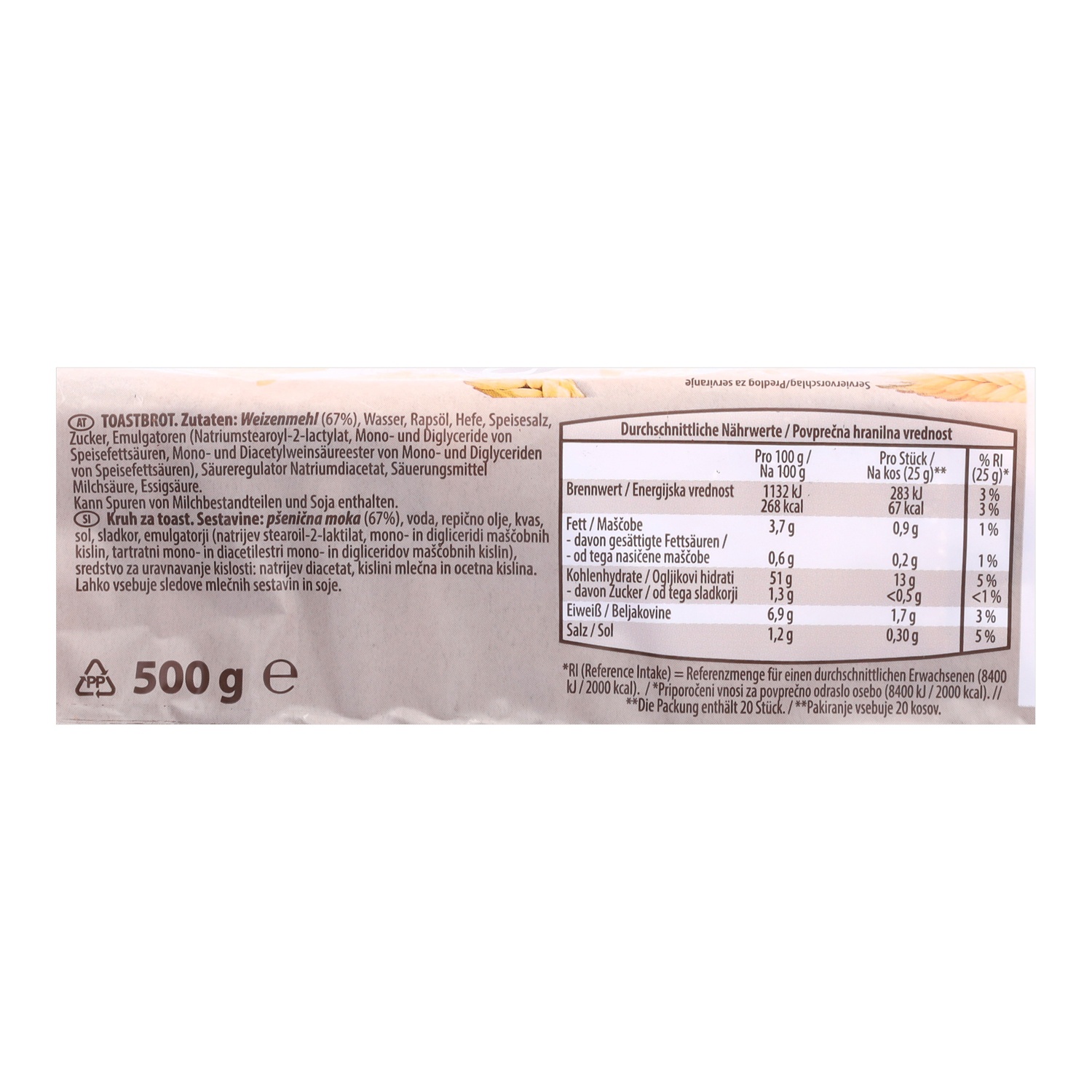 HAPPY HARVEST Toastbrot 500 g
