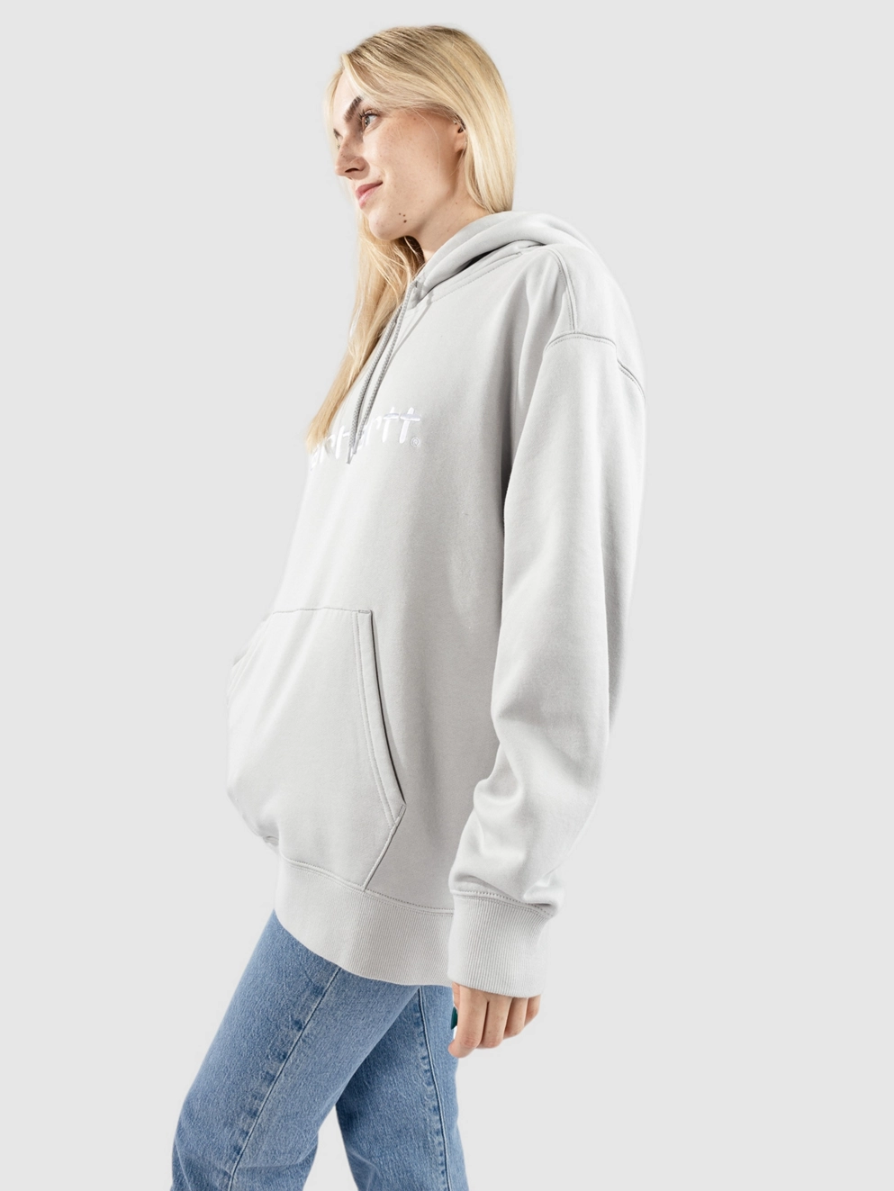 Carhartt WIP Hooded Hoodie basalt/white