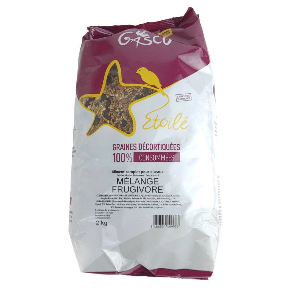 Graine mélange frugivore 2 kg pour oiseaux
