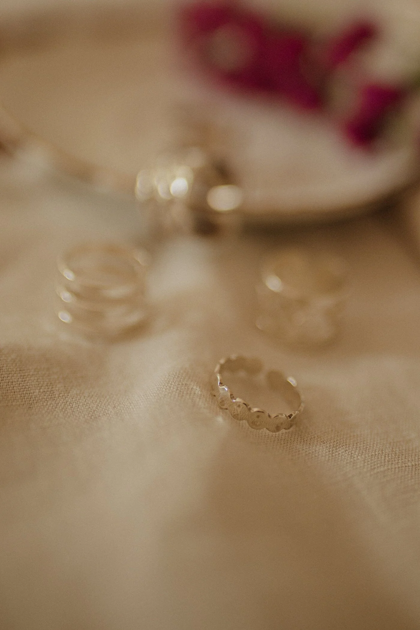 ELIOTT - Bague martelée plaqué or rose | Argent