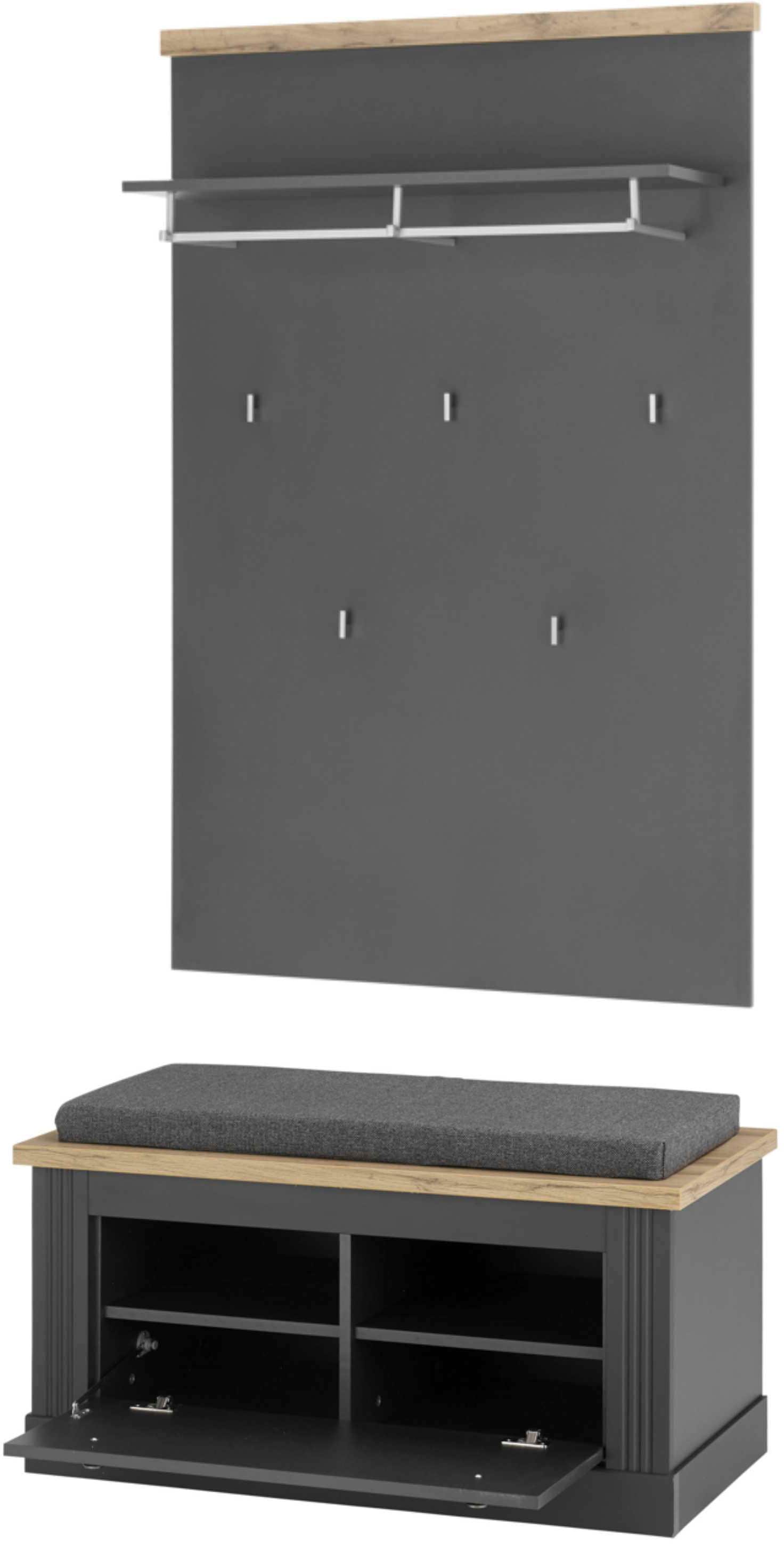 Home affaire Garderoben-Set »WESTMINSTER BESTSELLER!« Schuhbank, Wandpaneel, 2 Stk. tlg.