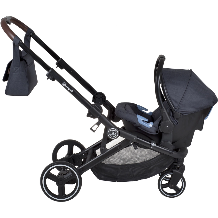 babyGO Geschwisterwagen Twinner Grey