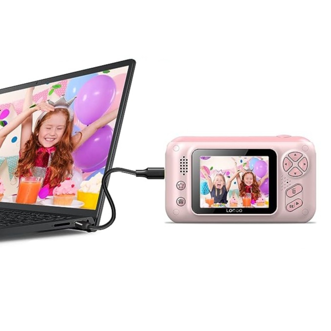 (4MP) Kinder Kamera Fotoapparat Digitalkamera mit 180° Grad drehbarem Objektiv / 2.4