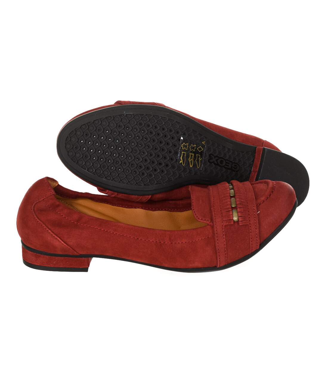 Flat leather ballerina