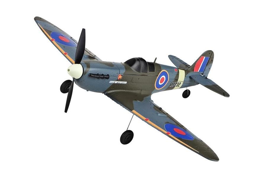 Warbird Mini Spitfire 450 mm, Braun, RTF<br>Kleines 4-Kanal RC-Flugzeug mit Gyro
