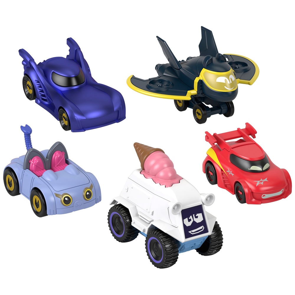 Fisher-Price Batwheels DC: Bam das Batmobil, 5er-Pack Diecast-Charakterfahrzeuge