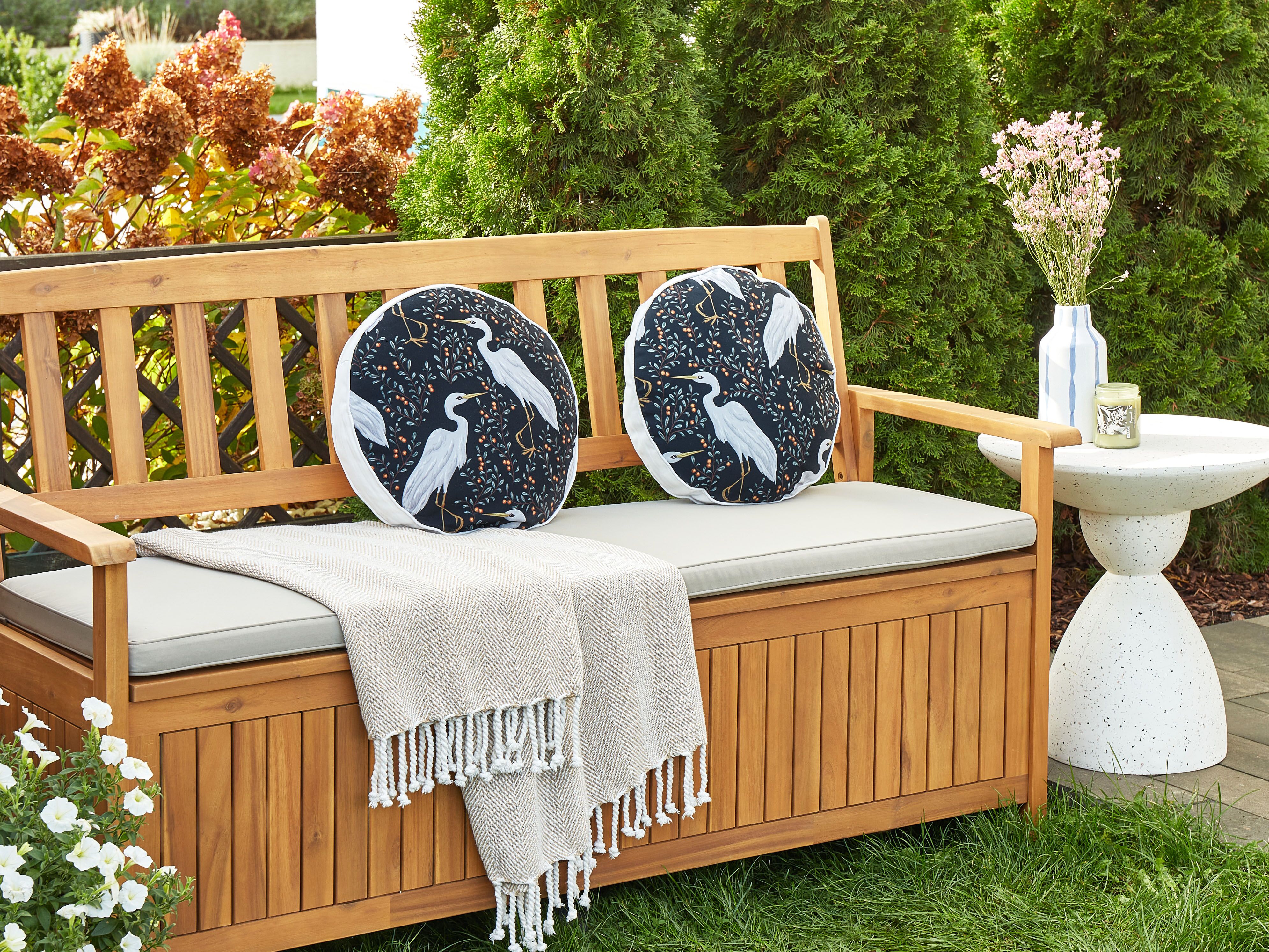 Set van 2 tuinkussens PIANAZZO dierenprint 40 x 40 cm Zwart