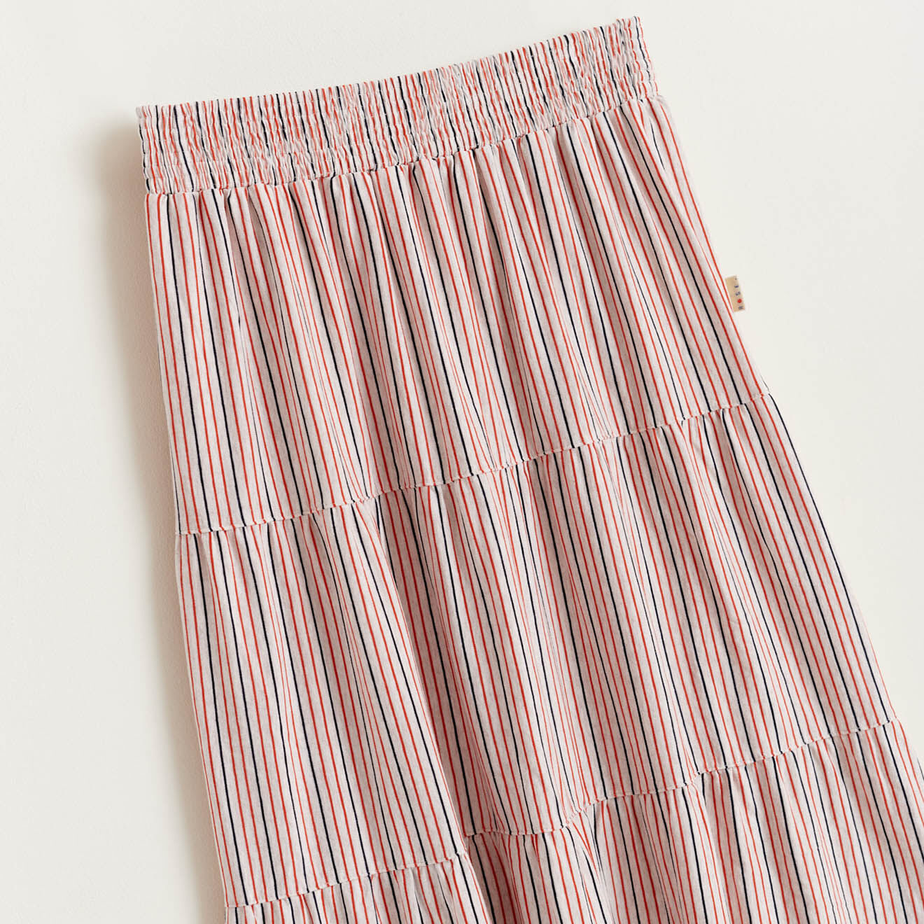 Bellerose Jupe midi Maeva rayée rouge/noir/blanc