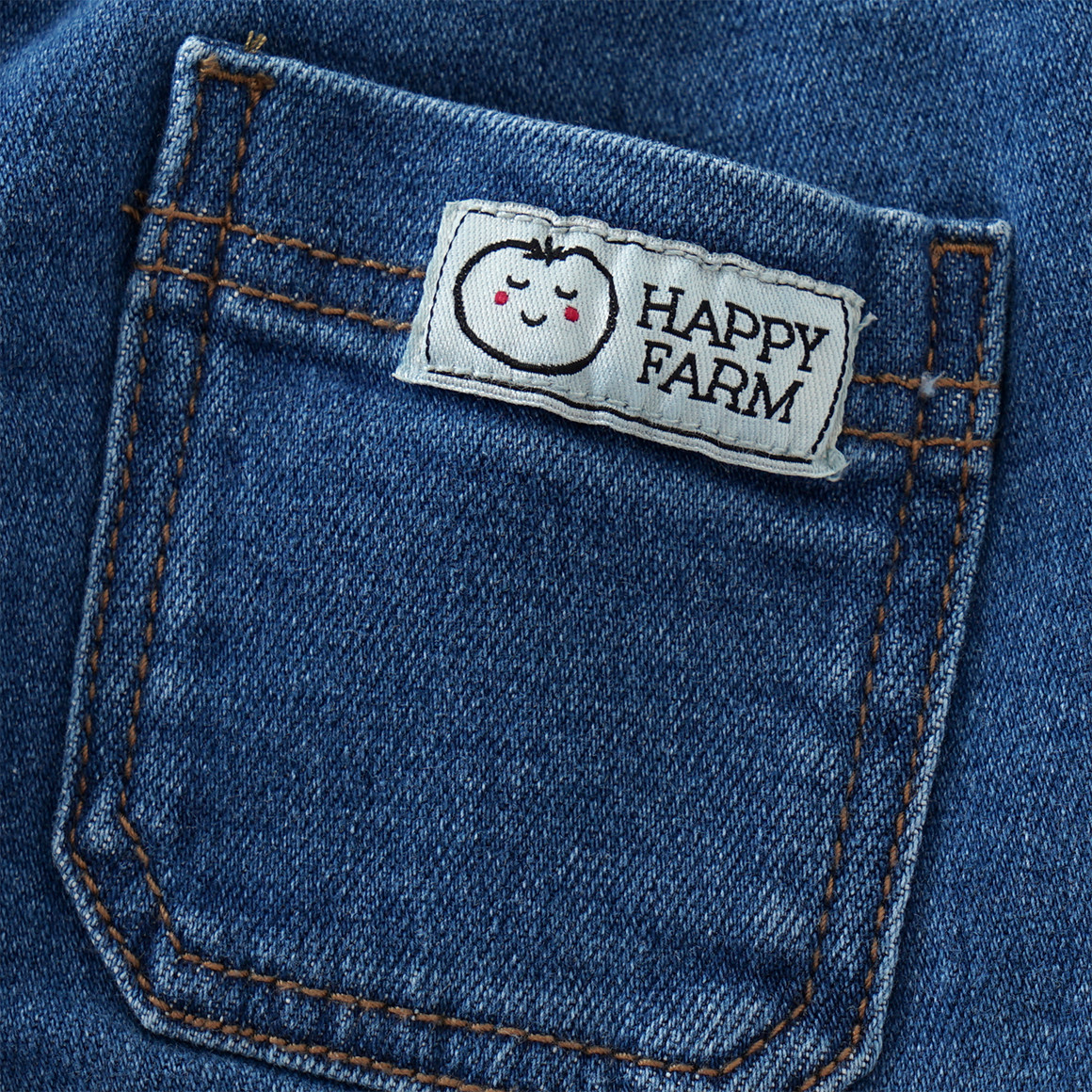 Topomini Baby Pull-on-Jeans mit Stickereien blau