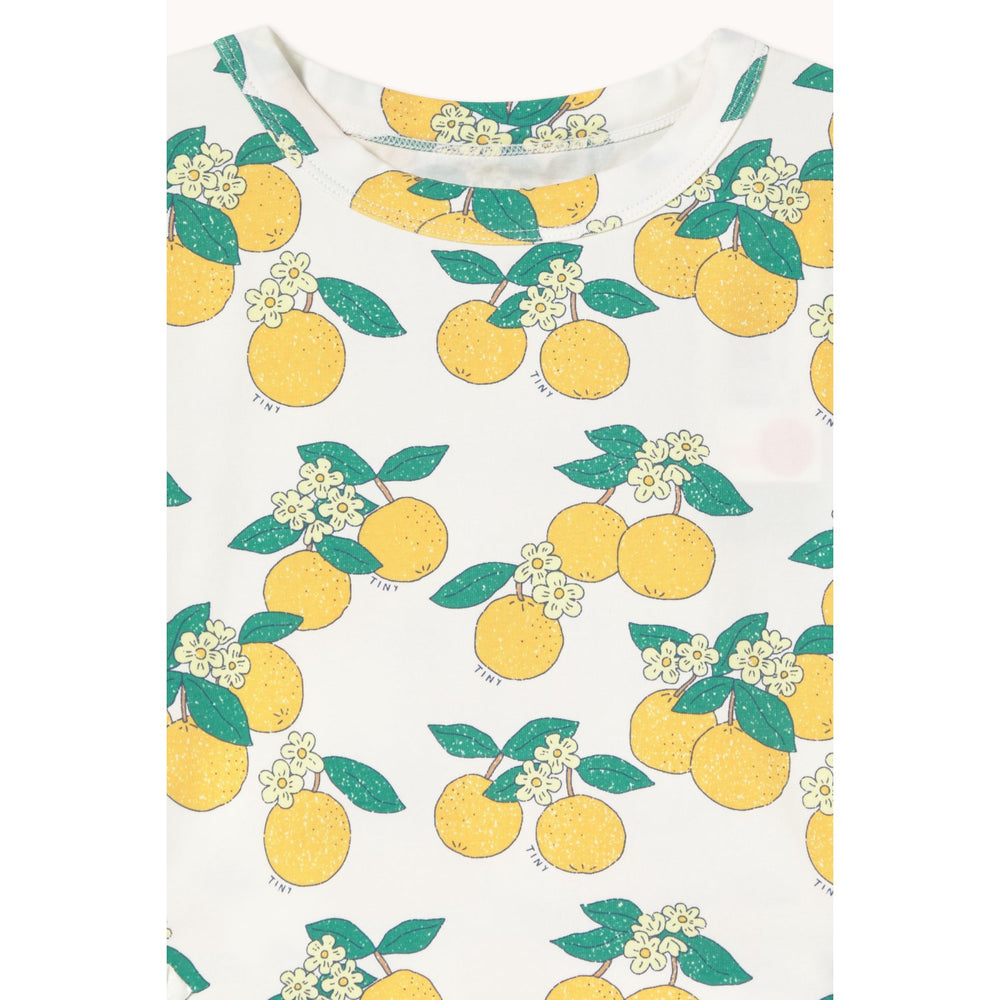 Køb TinyCottons Off-White Oranges Puff Sleeve Kjole