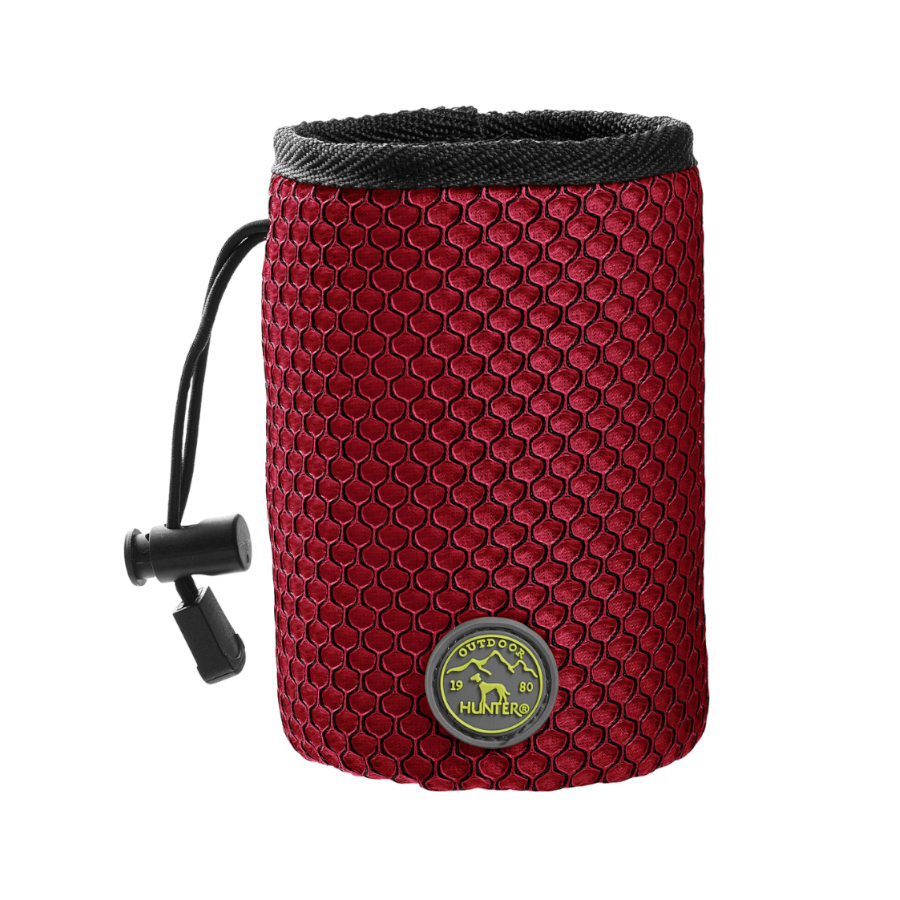Porta-petiscos Hunter Hilo Basic vermelho para cães