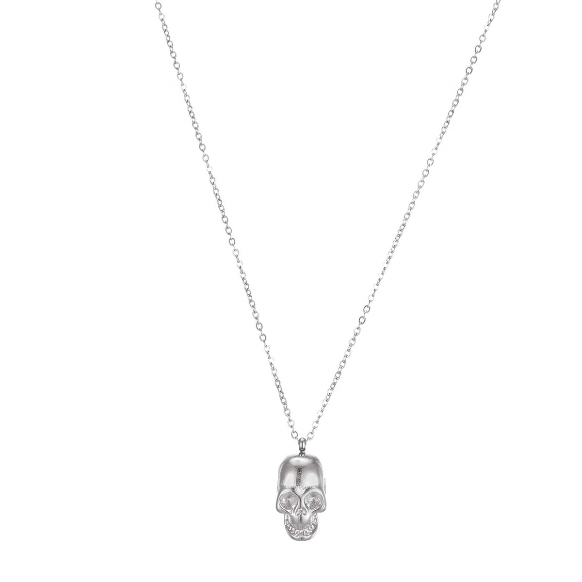 Collier Tête de mort acier