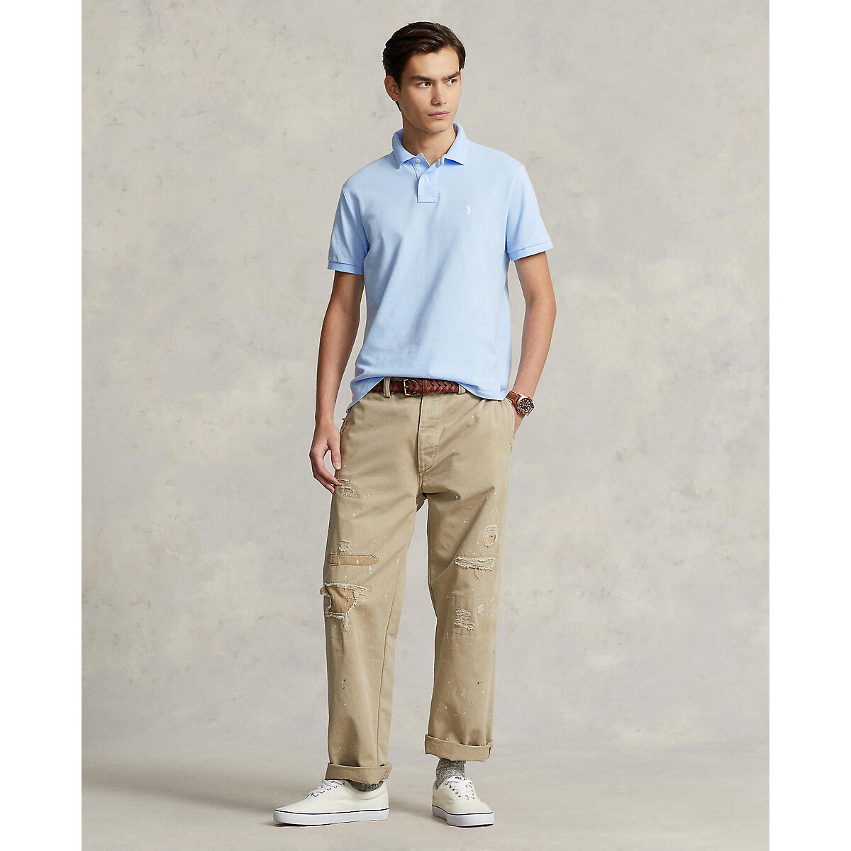 Polo Ralph Lauren<br>Polo slim fit personalizada, com bordado do jogador de pônei