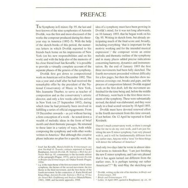 Edition Eulenburg Dvorak Sinfonie Nr. 9 e-Moll