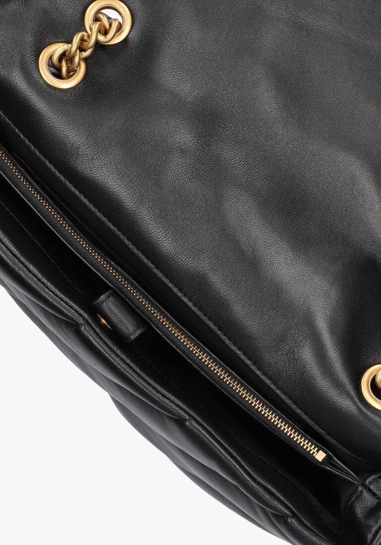 zwarte pinko schoudertas love puff big