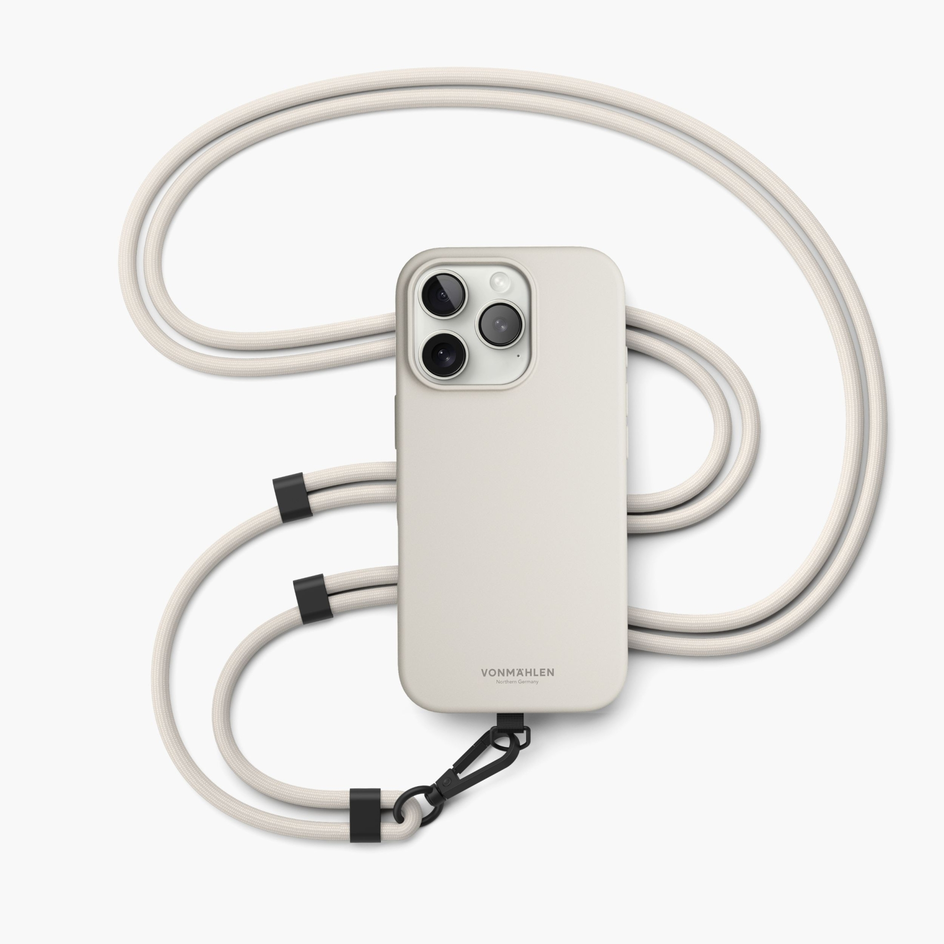 (150cm) Universal Necklace Handykette Umhängeband Infinity Go   Einlage (IFG00004) - Creme