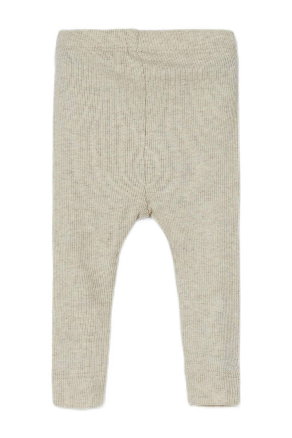 NAME IT baby gemêleerde skinny broek NBNKAB ecru melange