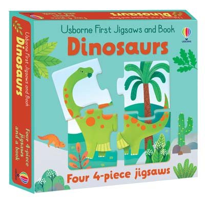 Usborne Dinosaur 4Pc Jigsaw - Usborne First Jigsaws And Book