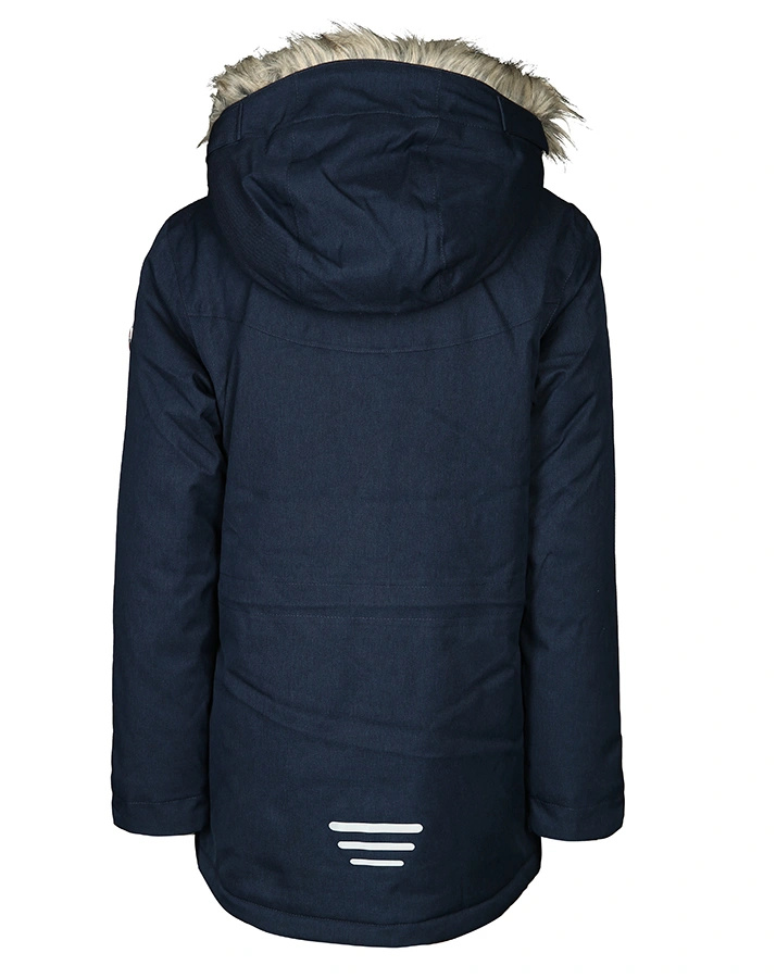 Wintermantel OSLO COAT XT mit Kunstfellbesatz in navy/magenta