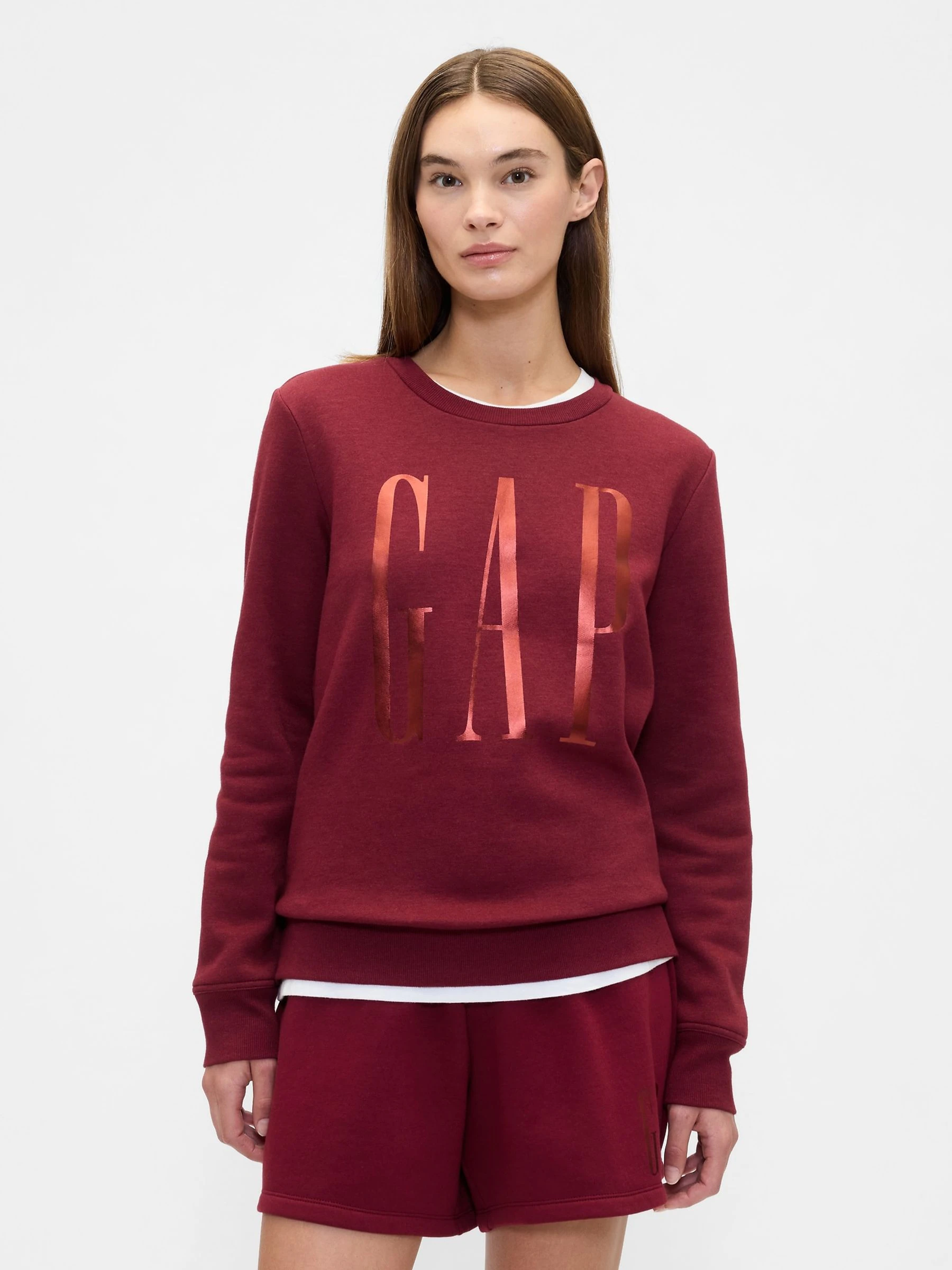 Bordeauxrood - Gap - Relaxed sweatshirt met logo
