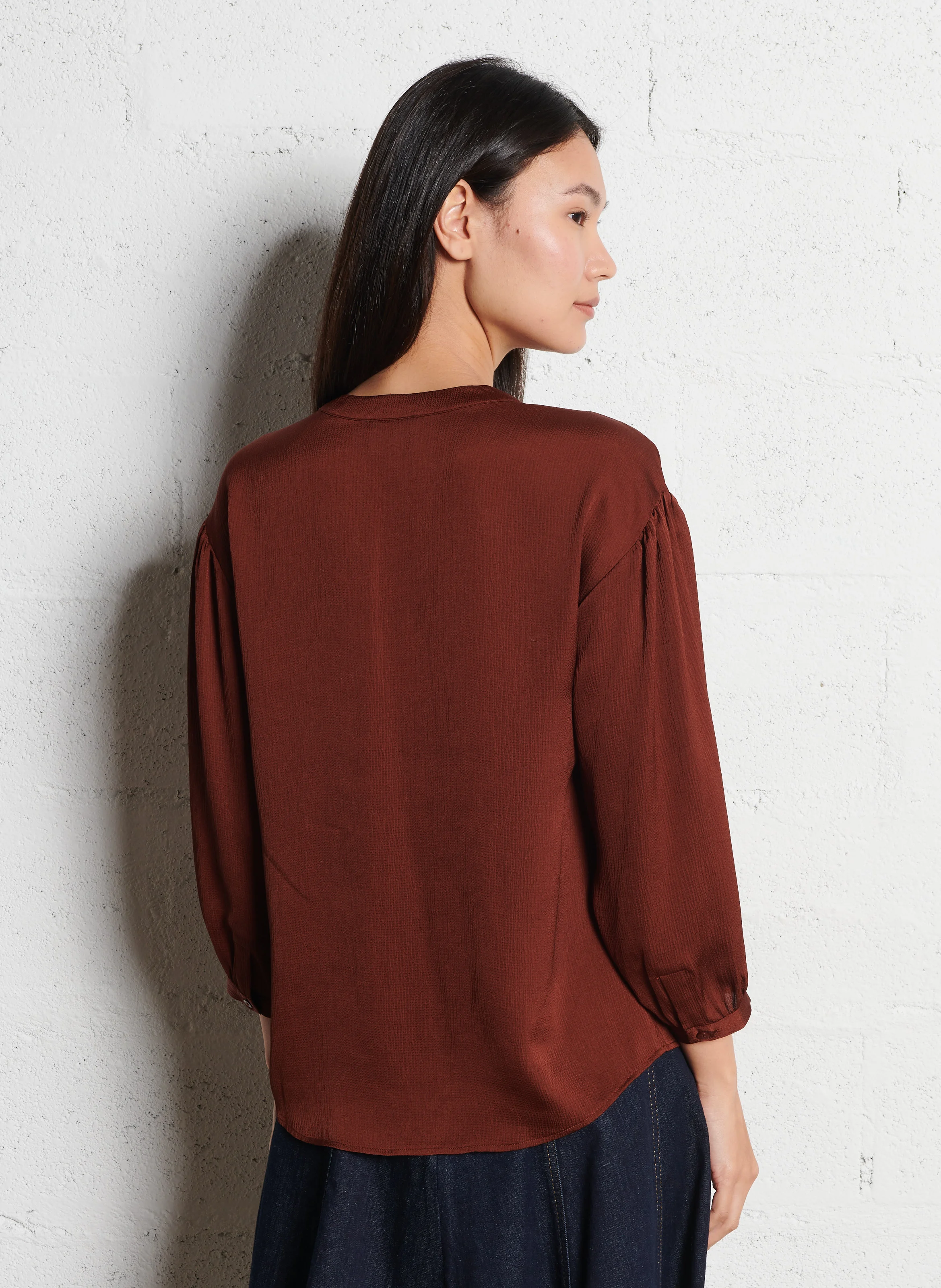 BRADY - Blouse fluide | Marron