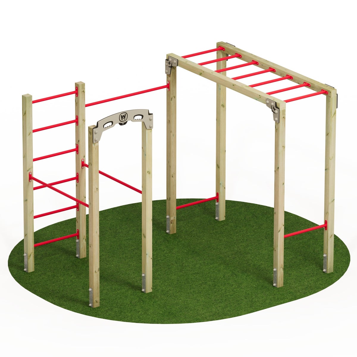 WICKEY FIT Base 805 – outdoor fitnesstoestel – rood
