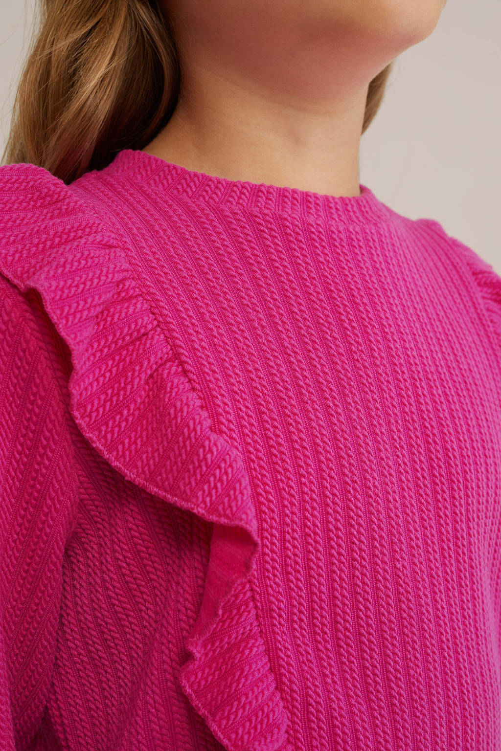 WE Fashion gebreide trui roze