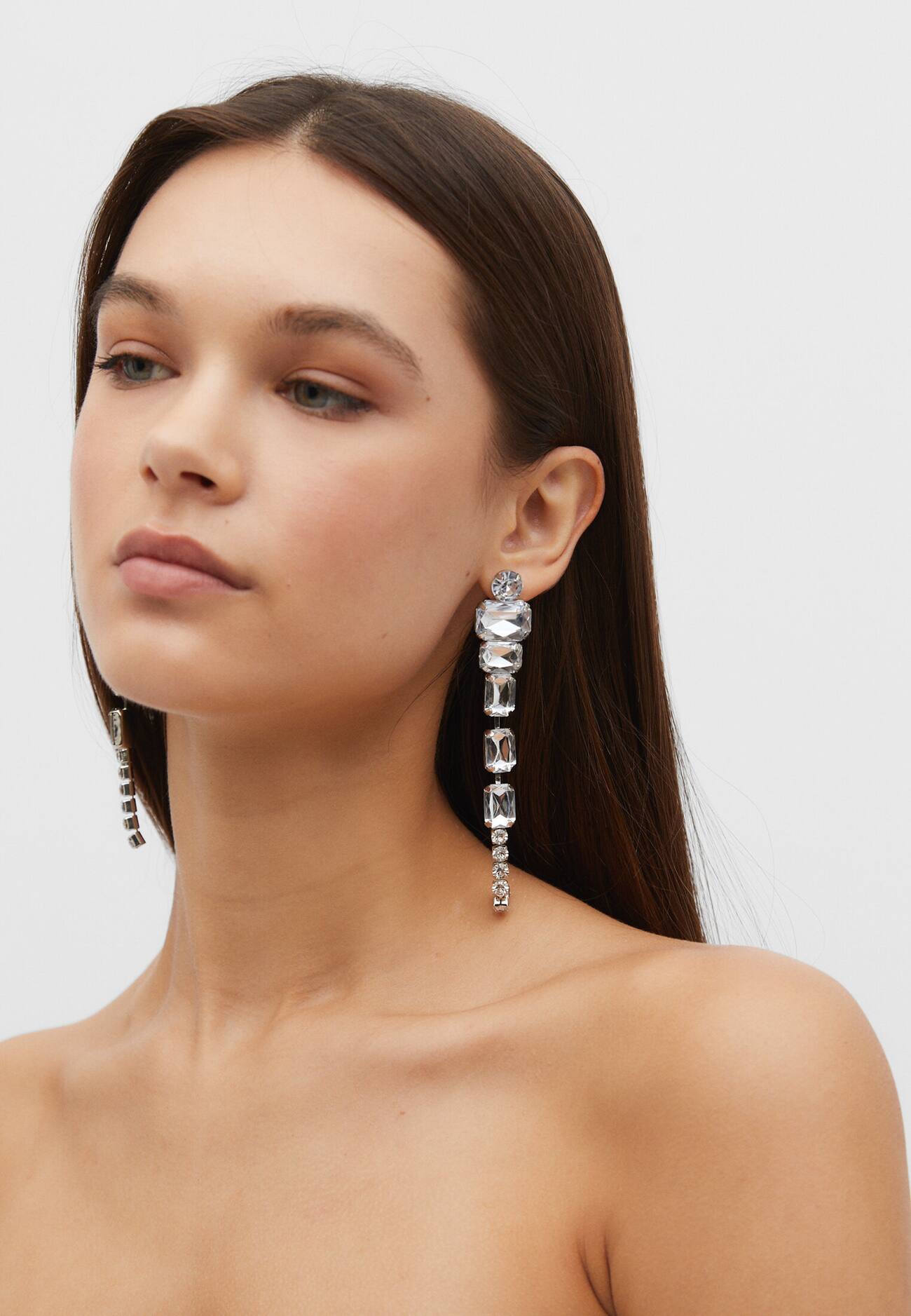 Brincos de strass ombré