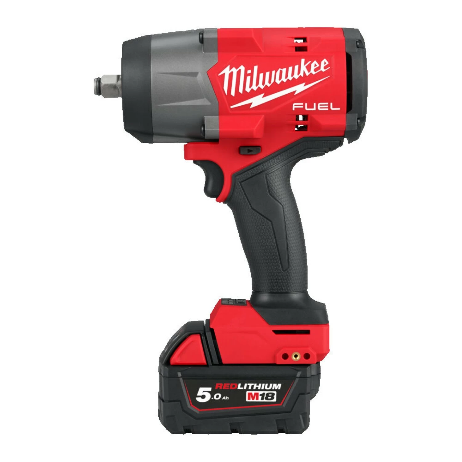 Milwaukee M18 FHIW2F12-502X 18V Li-Ion accu Slagmoersleutel met frictiering set (2x 5.0Ah accu) in HD Box - 1/2'' - 1491Nm