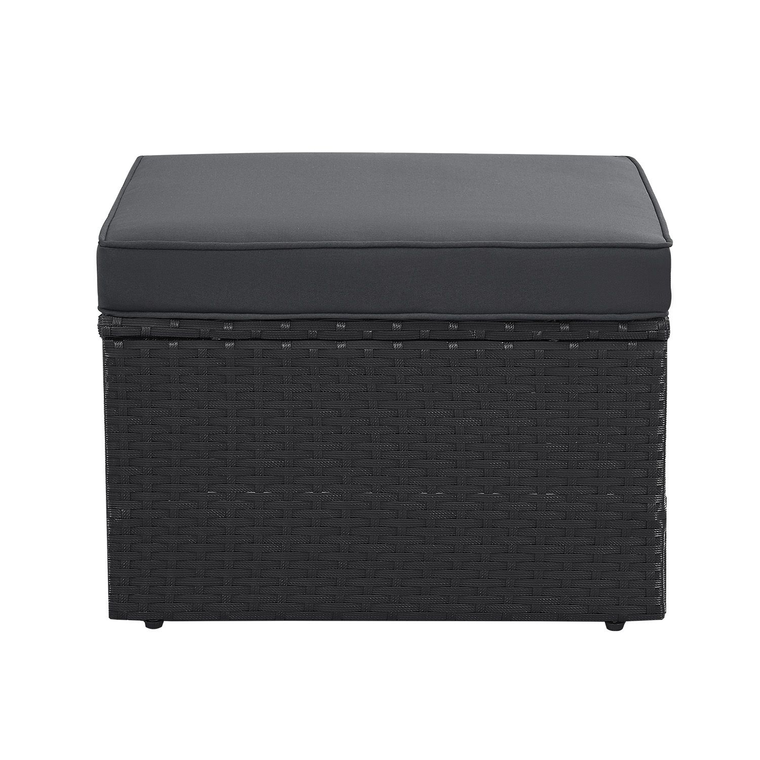 Juskys Polyrattan Gartenmöbel Set Salou - Outdoor Lounge für 6 Personen, wetterfest - Schwarz
