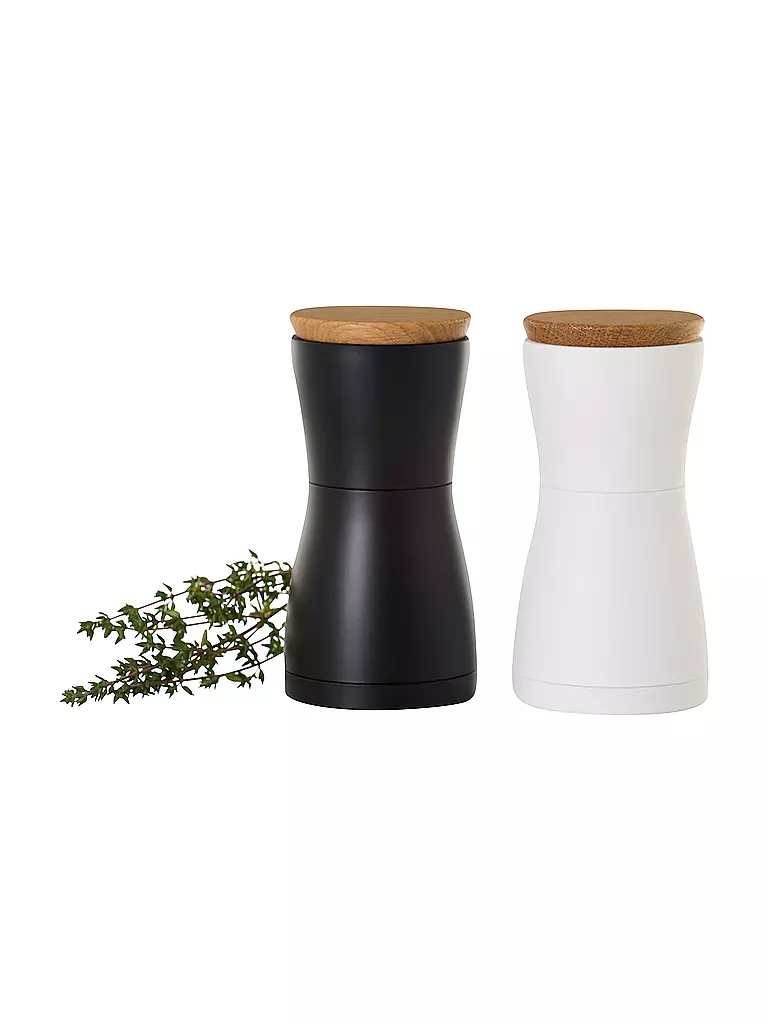 AD HOC Set Salz- und Pfeffermühle 13,3cm TWIN black/white weiss