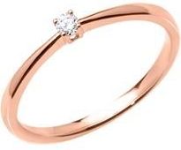 14 karaat roségouden verlovingsring met Diamant 0,05 ct.