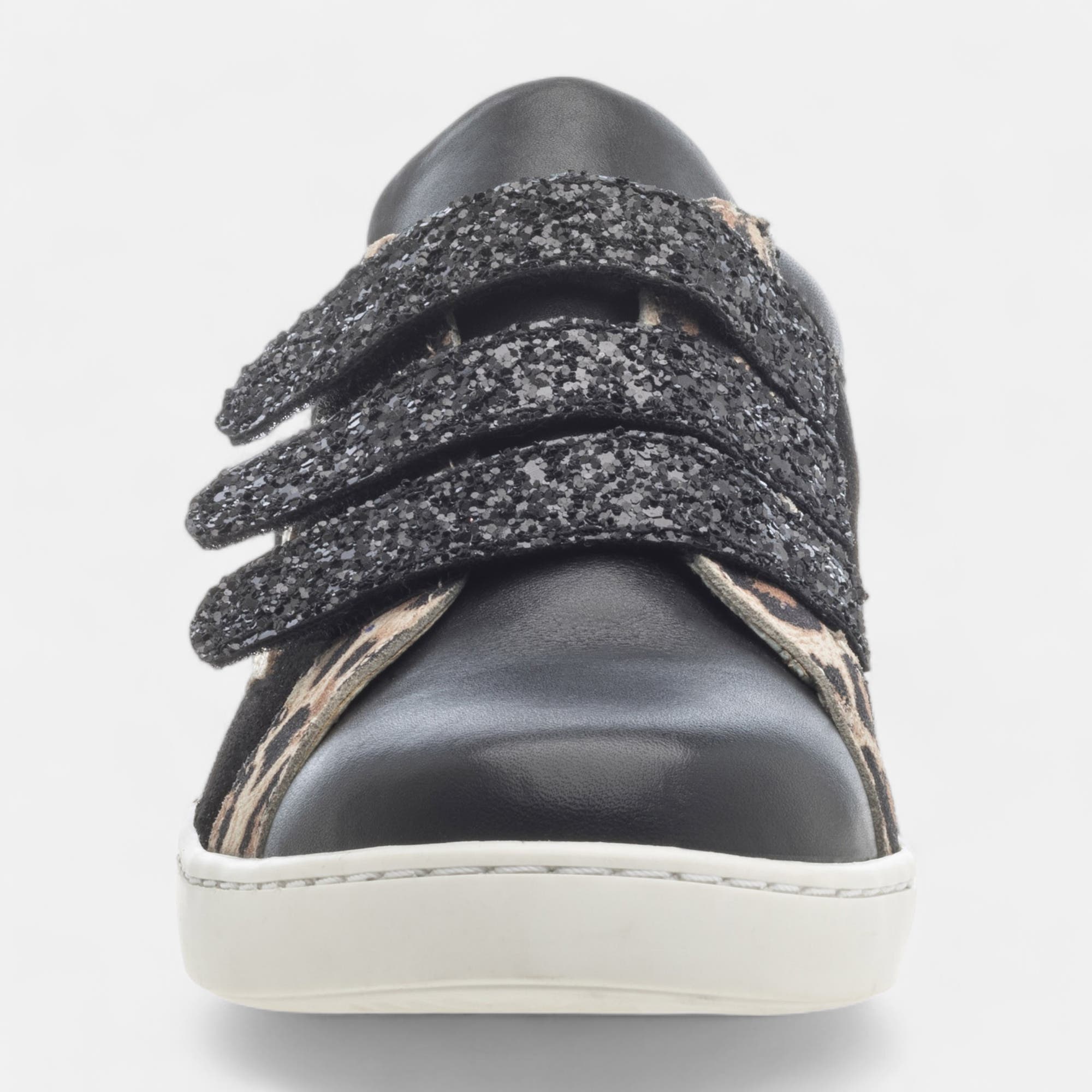 Baskets basses Femme en cuir noir