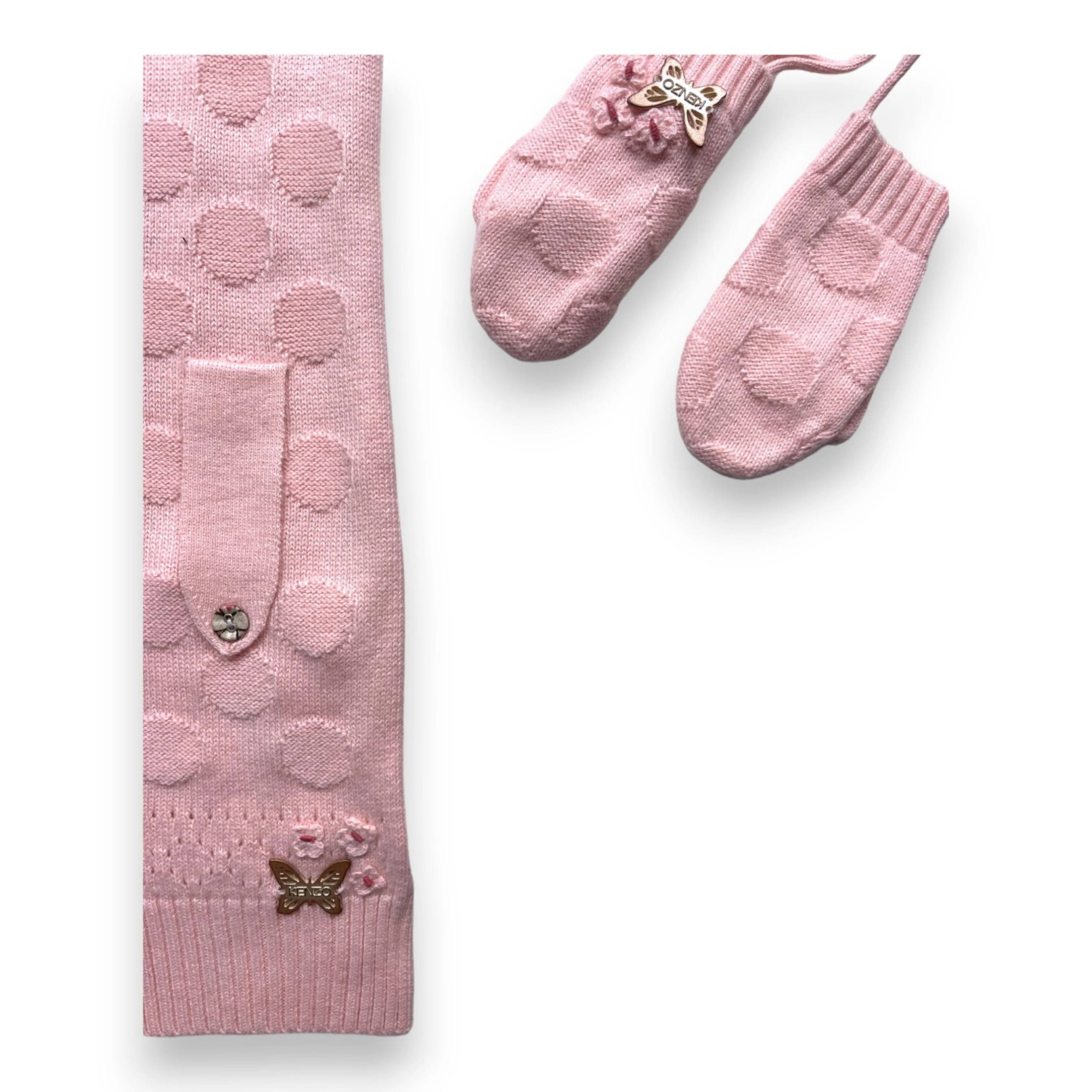 Moufles bébé rose - 6 mois | Rose