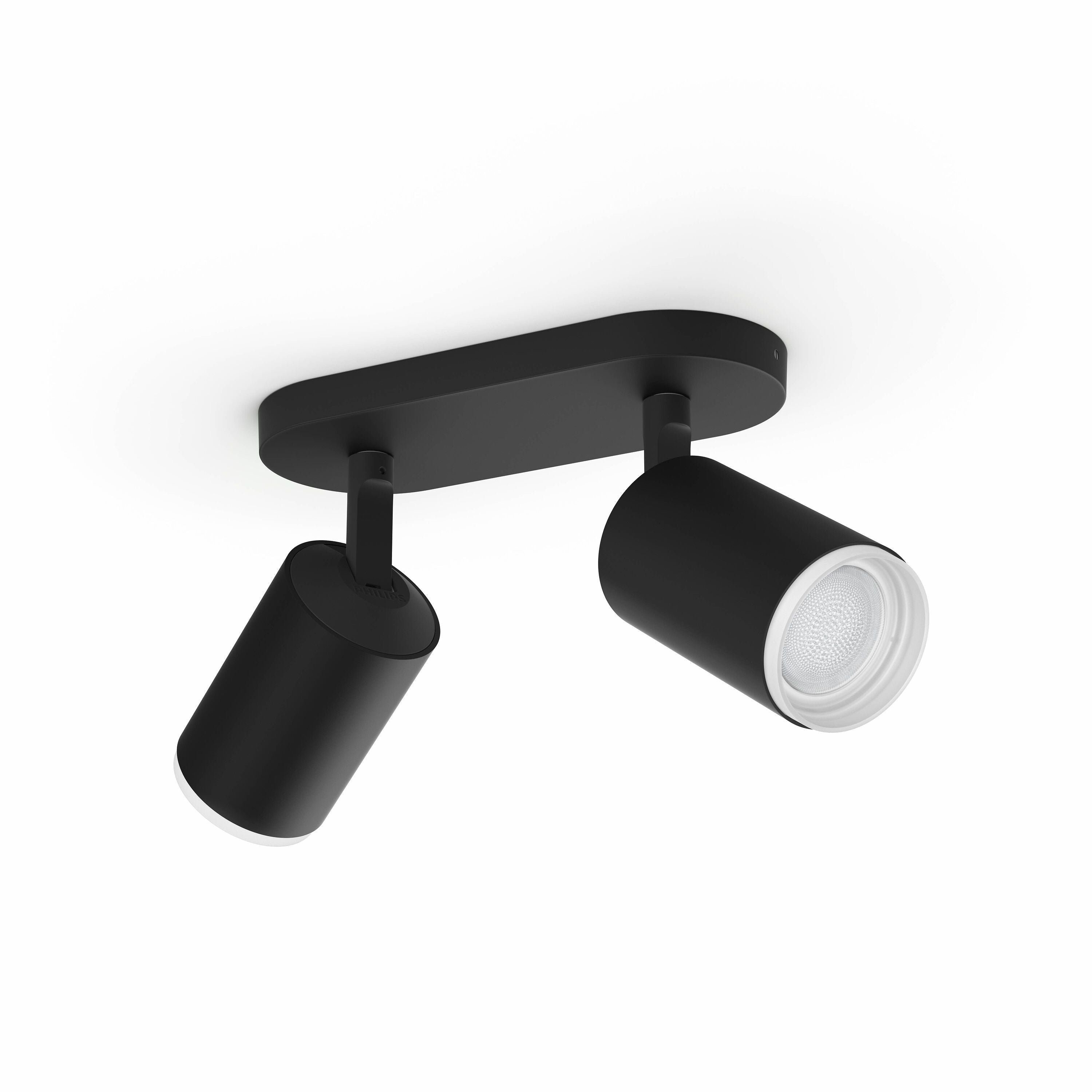 HUE FUGATO Spot 2 flg. schwarz - Schwarz / B: 34.3 cm x T: 14.3 cm x H: 20.8 cm