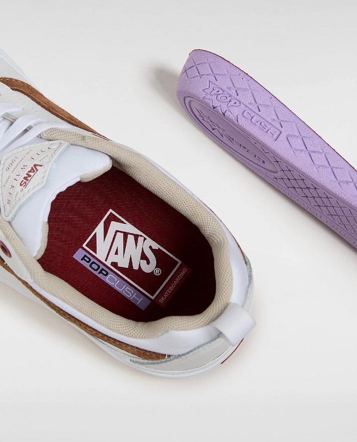 Vans Skate Kyle Walker Leather White Red 7.5 US / 40 EU