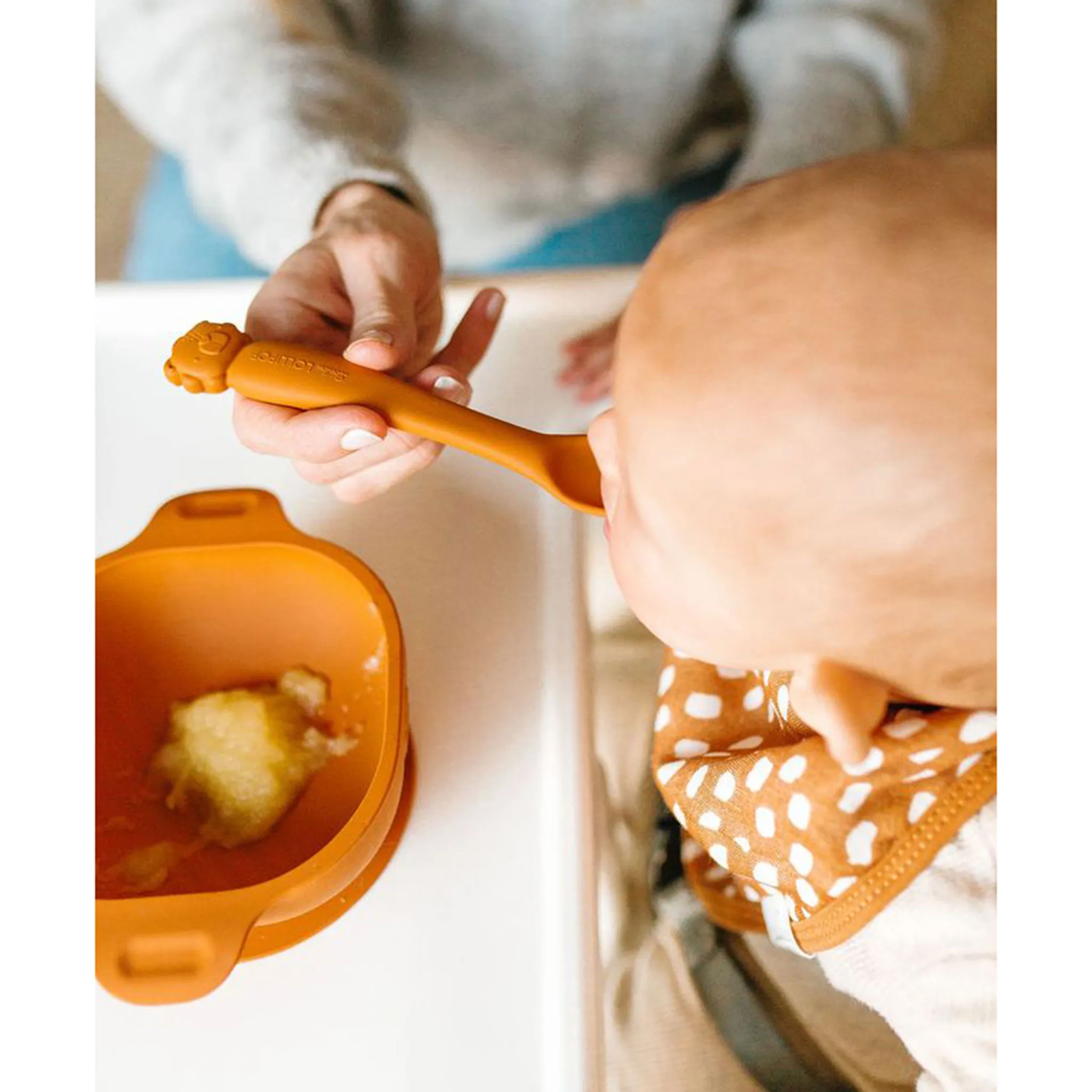 Loulou Lollipop Cuillère en Silicone - Lion