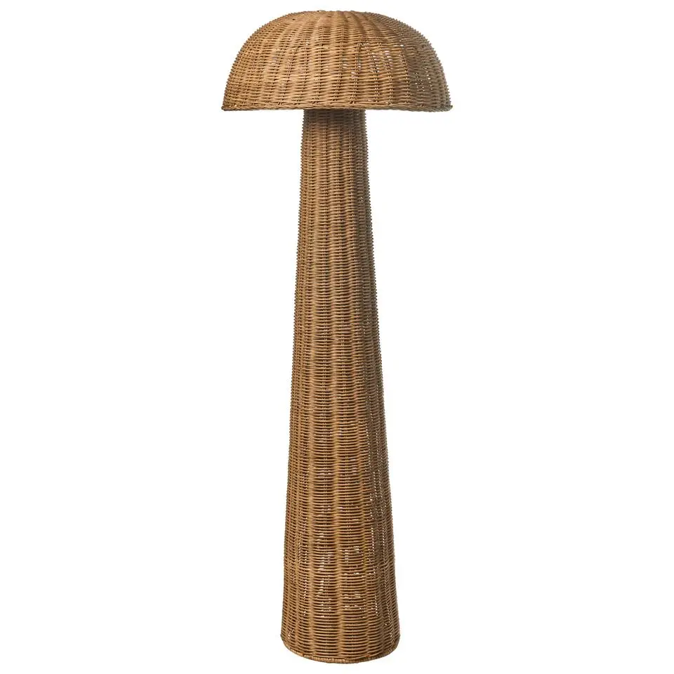 ALERO - Staande lamp - Bruin - Rotan