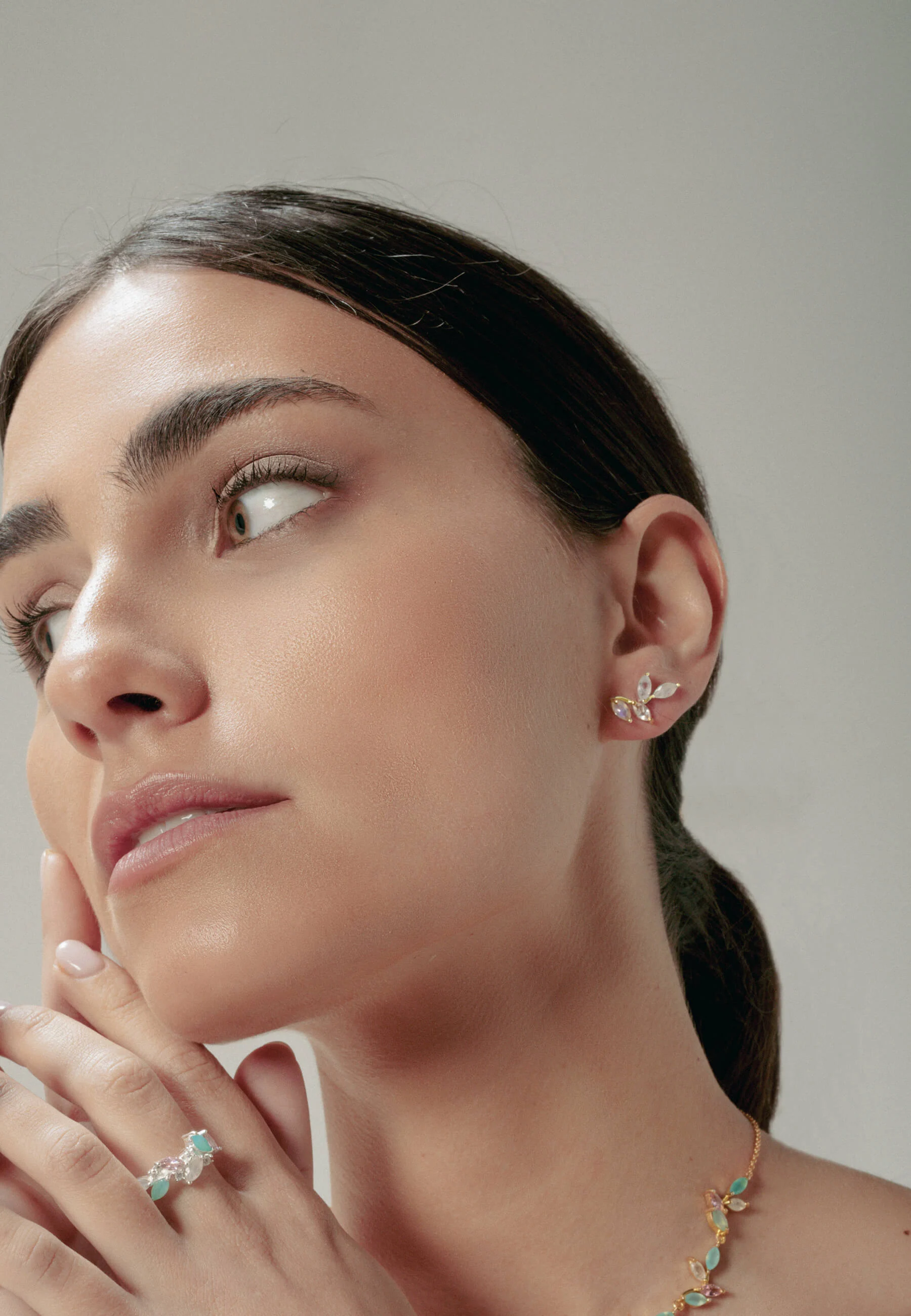 PADMA - Boucles d'oreilles pierre de lune | Bleu