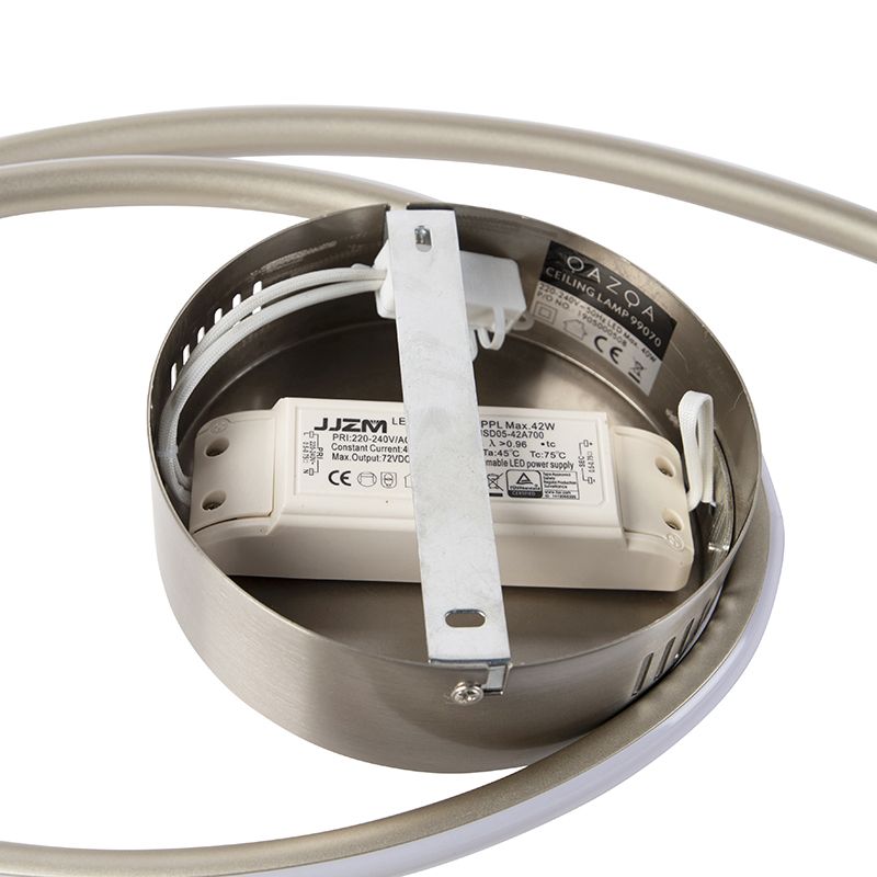 Design plafondlamp staal incl. LED 3 staps dimbaar  - Rowan
