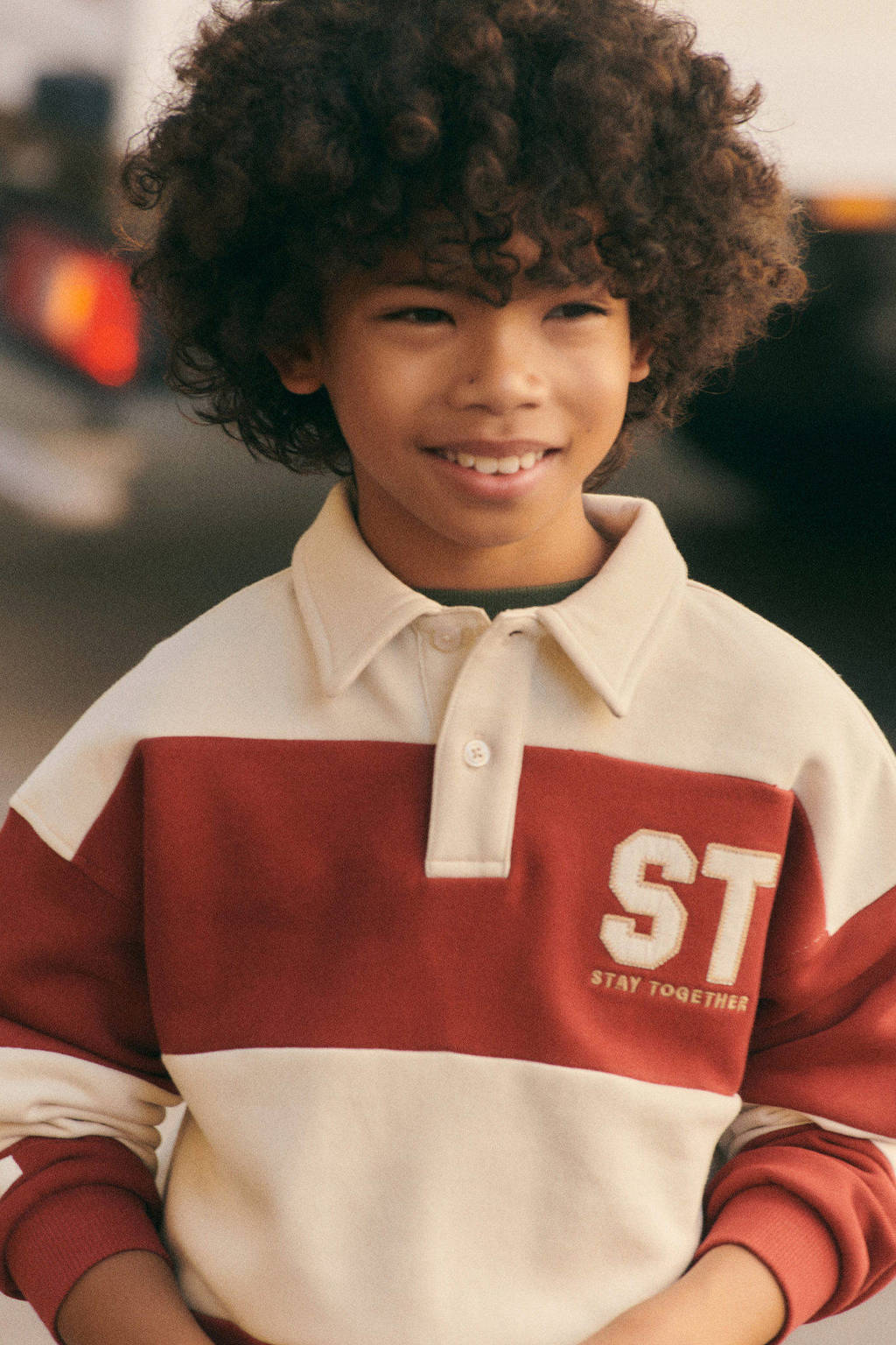 Mango Kids sweater donkerrood