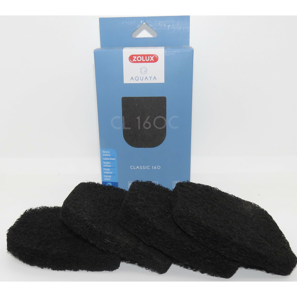 Mousse charbon cl 160 c pour pompe classic 160 pour aquarium