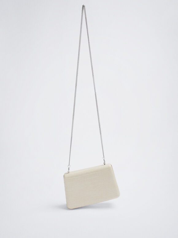 Clutch de festa com estampa animal - Raw