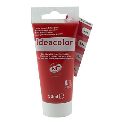 Colorant universel toutes peintures Ideacolor rouge 50ml