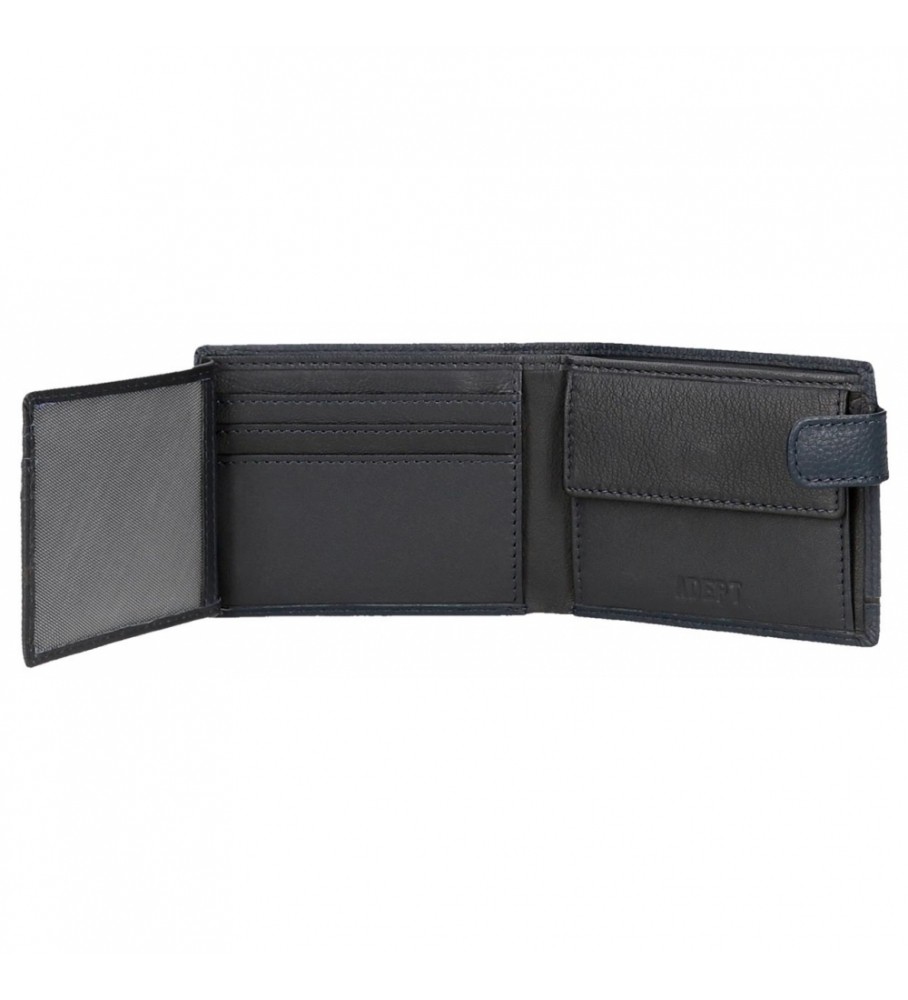 Carteira Joumma Bags Adept Kurt Azul - 11 x 8 x 1 cm