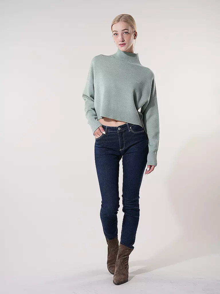 HUGO Rollkragenpullover  grün